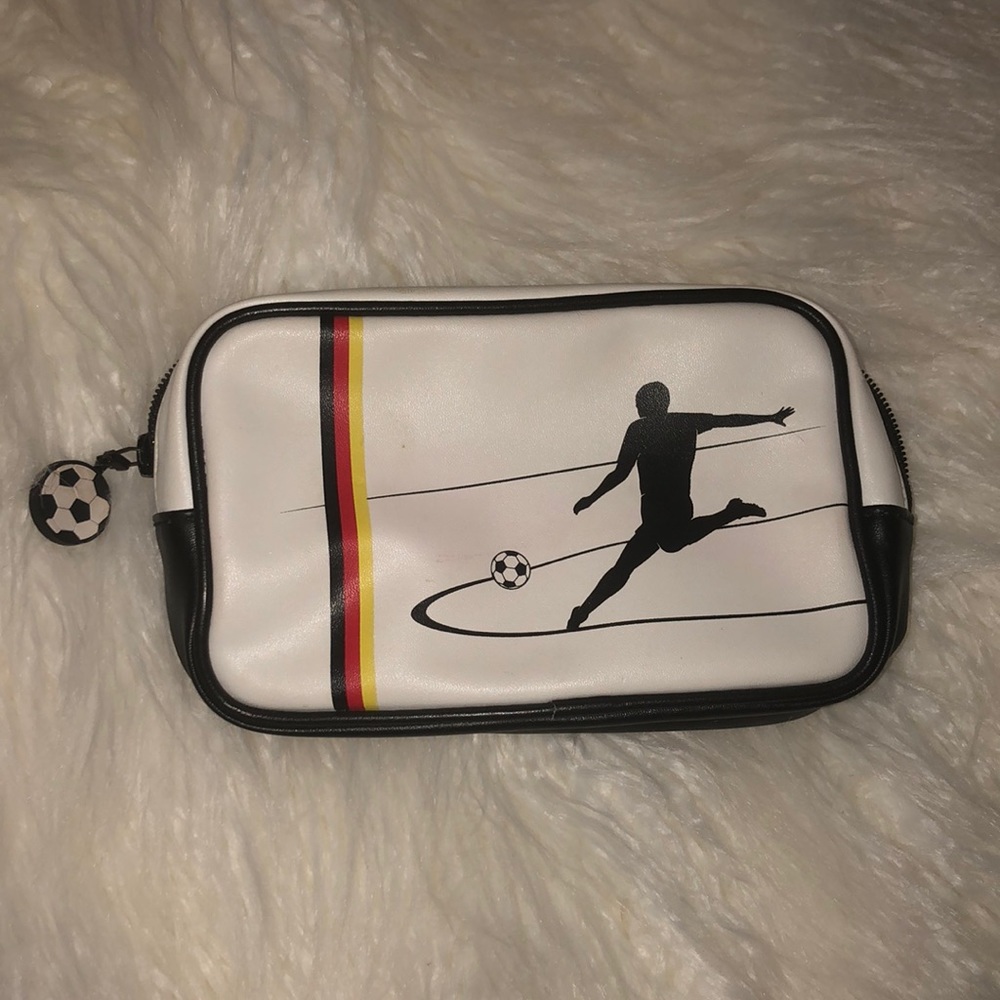Soccer makeup bag